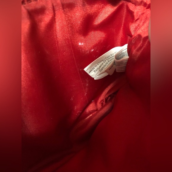 danier Red small Bag Red Authentic travel pouch - Picture 5 of 5